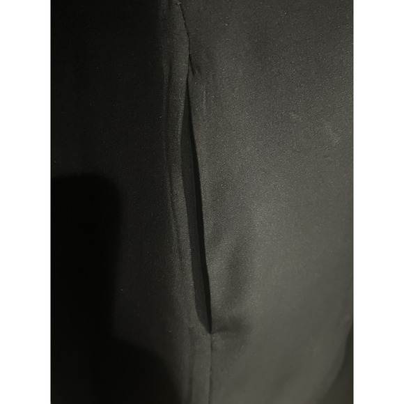 MYNE Size M Black Silk Shirt Dress /w Pockets. - Picture 6 of 8